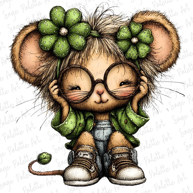 Whimsical St Patricks Day Clipart Bundle – 25 Watercolor Animals PNG ...