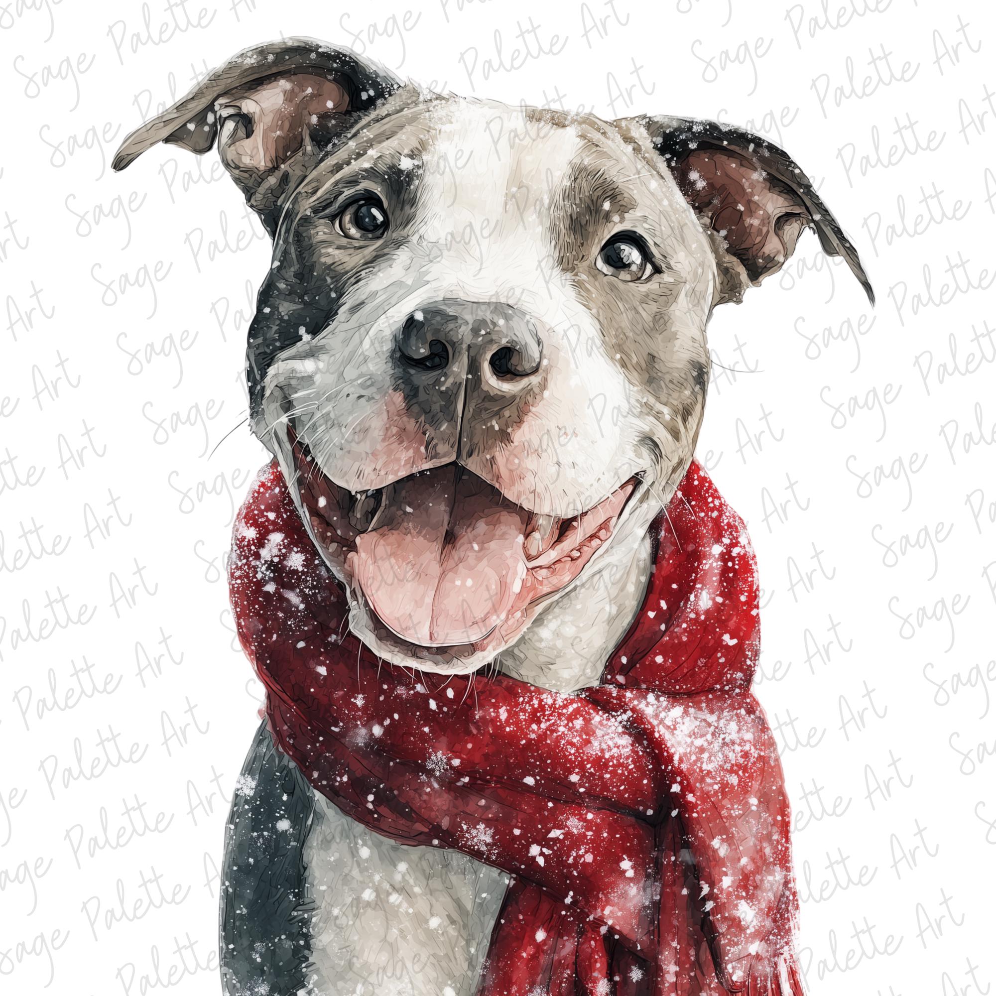 Cozy Christmas Dogs Clipart Bundle | Watercolor Holiday Puppy Pngs ...