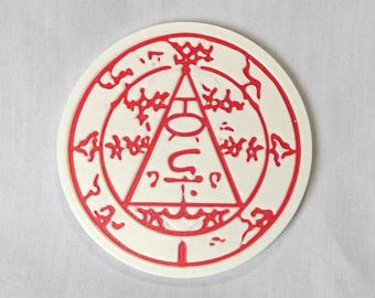 Sottobicchiere con il Sigillo di Metatron di Silent Hill 3 - Decorazione horror da collezione stampata in 3D