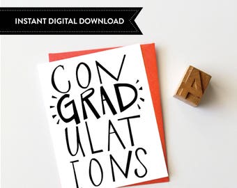 Graduation Card, Congratulations Card, College Graduation, Funny Graduation, Congrats Card, Greeting Card, High School Graduation, Grad Card