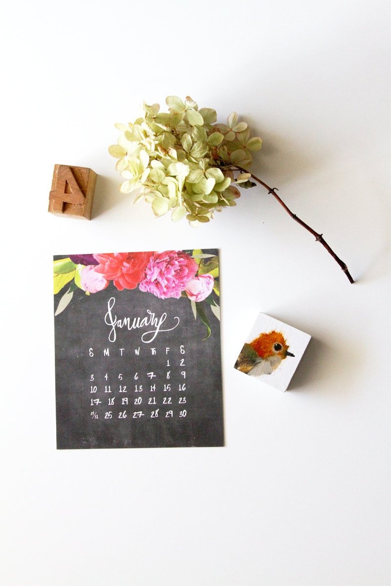Desk Calendar 2023 Desktop Calendar With Stand 2023 Desk Etsy UK