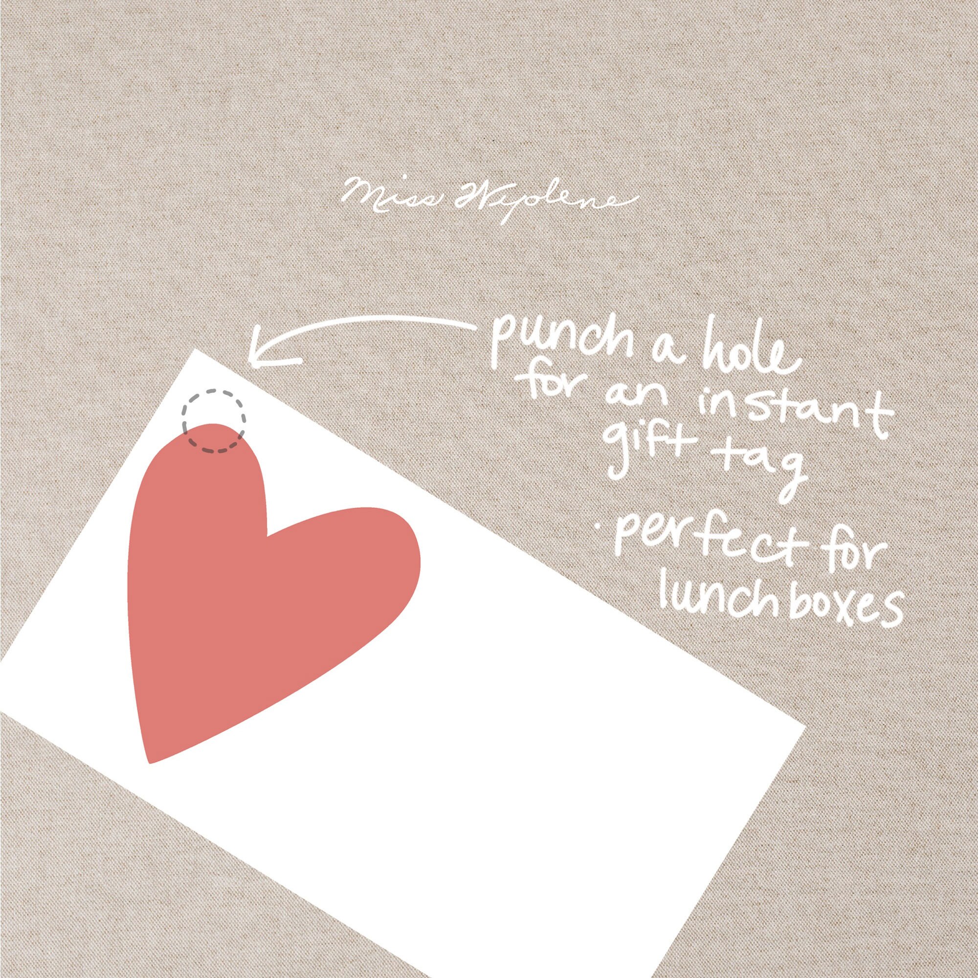 Package Insert Gift Tag Cards | Set of 25 | Katherine Vintage Heart ...
