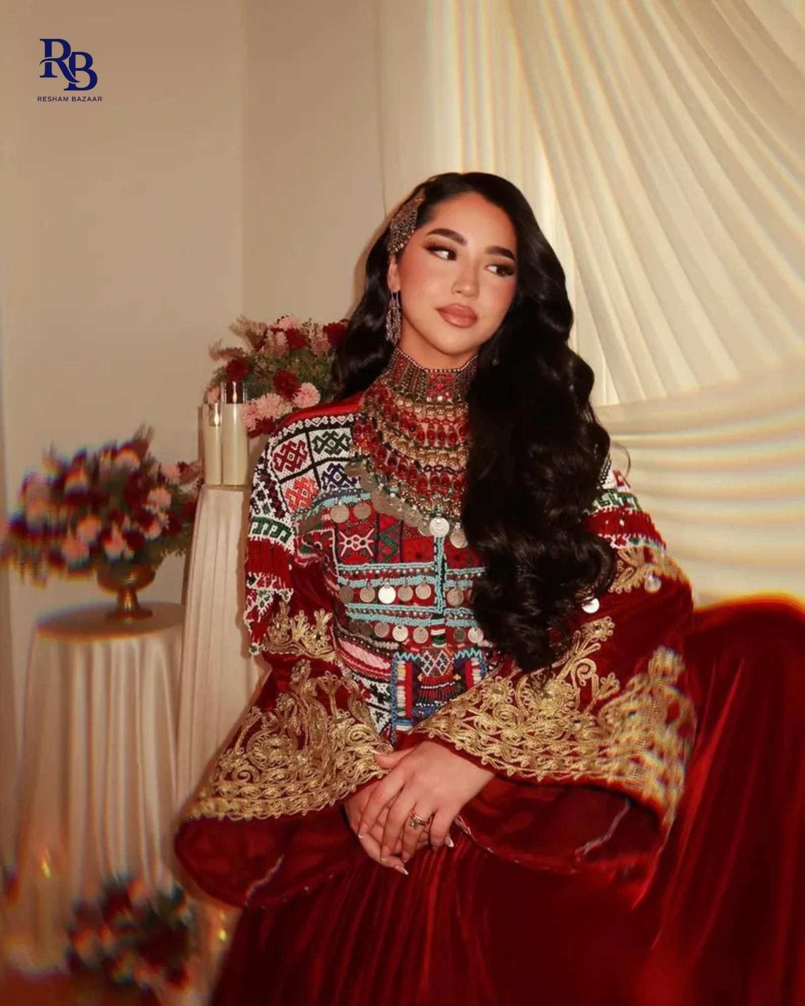 slim fit dress slacks Maroon Jellabiya Moroccan Caftan Dress main image 1
