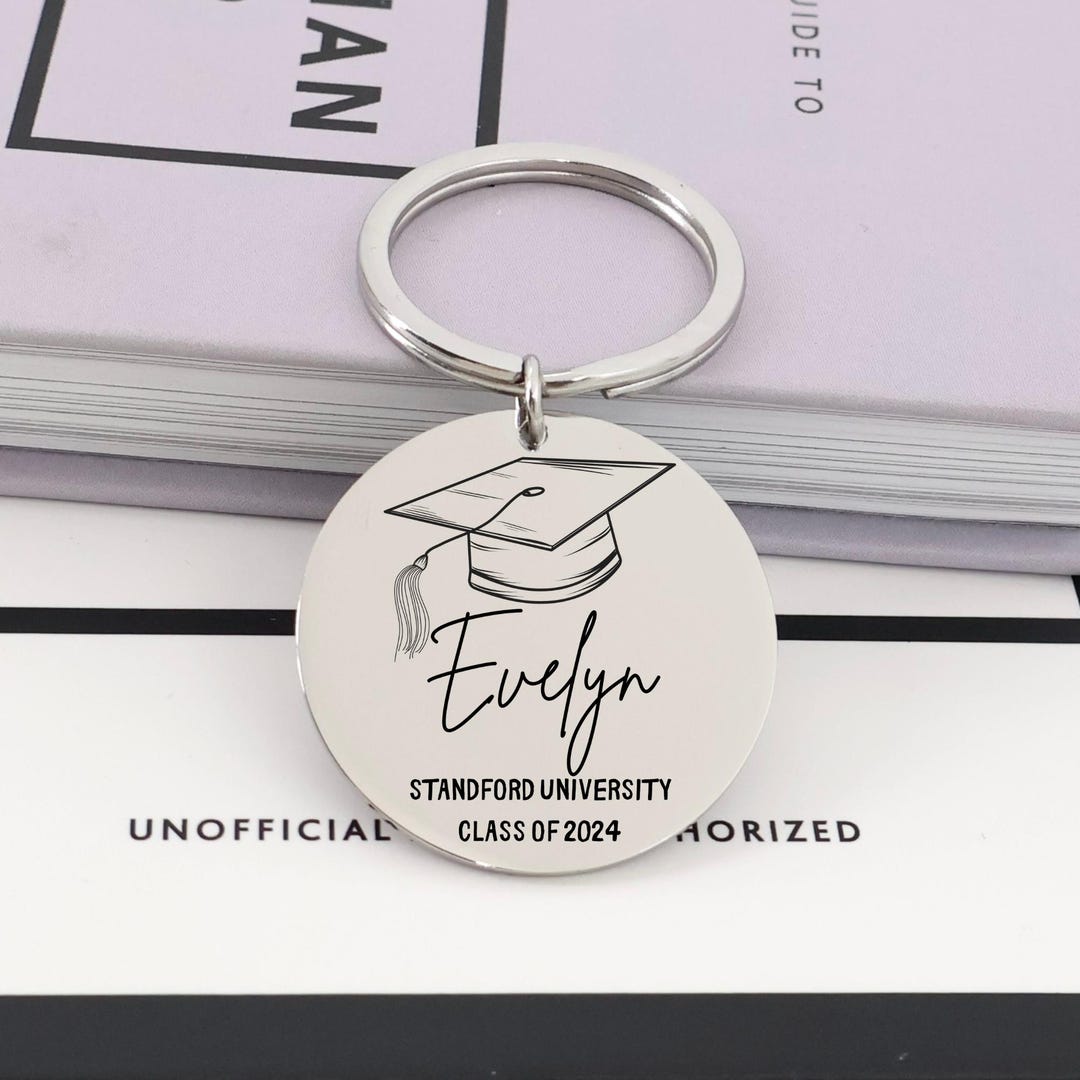 Personalized Graduation Cap Keychain – Engraved Stainless Steel ...
