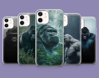 Custodia per telefono Gorilla, custodia protettiva con design animale per iPhone, Samsung, Pixel.