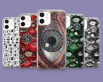 Telefoonhoesje Creepy Eyes, Horror Gore-ontwerp, TPU-gelcover