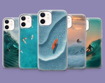 Custodia per telefono Surf, cover Oceano per iPhone 17, 16, 15, 14, 13, Samsung S25, S24FE, S23, A16, A56, Pixel 10 Pro, 9A