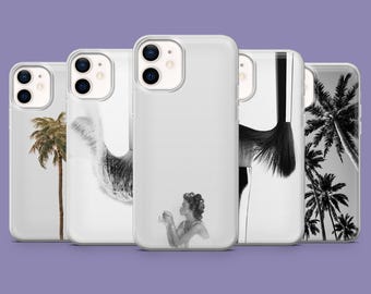 Custodia per telefono Clean Girl, cover estetica per iPhone 16, 15, 14, 13, 12, 11 Samsung S25, S24FE, S23Ultra, A55, A35 Pixel 9Pro, 8A, 7A