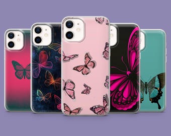 Butterfly-telefoonhoesje Butterflies Cover voor iPhone 17, 16, 15, 14, 13, Samsung S25, S24FE, S23, A16, A56, Pixel 10 Pro, 9A