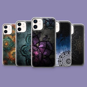 Mandala Phone Case, Geometric for iPhone 16, 15, 14, 13, 12, 11 Samsung S25, S24FE, S23Ultra, A55, A35 Pixel 9Pro, 8A, 7A