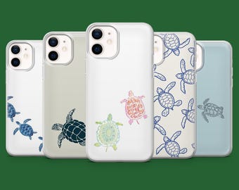 Uroczy futerał na telefon z żółwiem, etui z motywem życia morskiego na iPhone'a 16, 15, 14, 13, 12, 11 Samsung S25, S24FE, S23Ultra, A55, A35 Pixel 9Pro, 8A, 7A