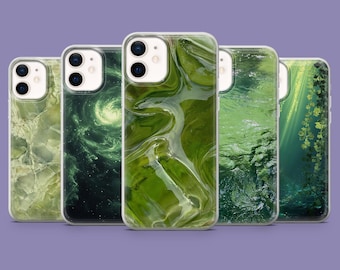 Custodia per telefono Positive Green, cover color terra per iPhone 17, 16, 15, 14, 13, Samsung S25, S24FE, S23, A16, A56, Pixel 10 Pro, 9A