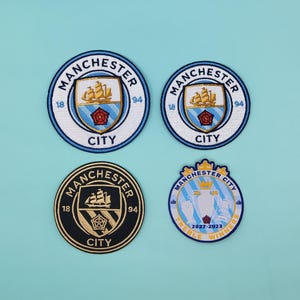 Manchester City Football Soccer Iron-On Patches - Read Description