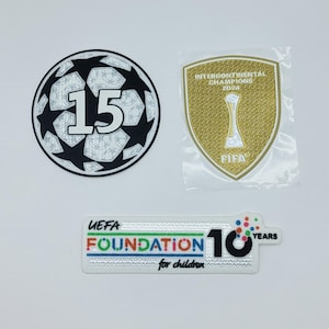 25/26 Real Madrid Champions League Sleeve Set & International Champions 2024 Chest Patches - Read Description