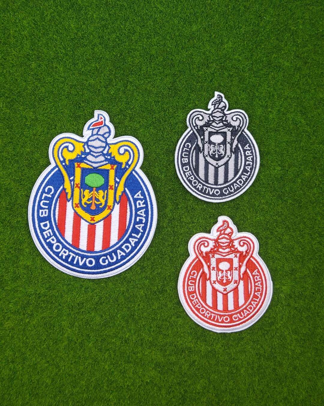 thumbnail interactive-video image 1 of Chivas Guadalajara Iron-On Patches - Multi-Design, Liga MX, Mexico - Unisex 1 of 4