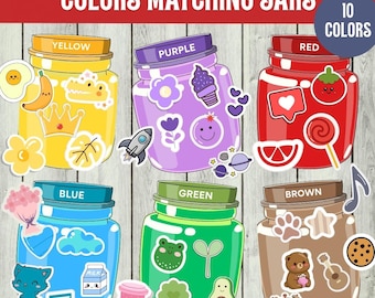 Juego de combinación de colores: Actividad Montessori imprimible para niños pequeños (Descargar PDF)