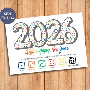New year 2026 indoor activity for kids, New year eve family games, party games, new year printables