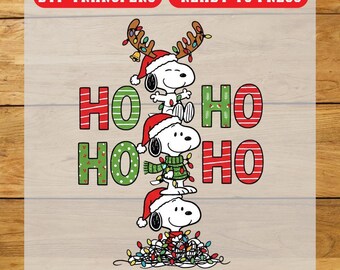 Ho Ho Ho DTF Transfer, Christmas Iron On Transfer, Ready To Press Design