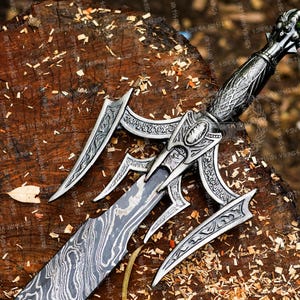 Benutzerdefinierte handgemachtes einzigartiges Weihnachtsgeschenk | Wunderschönes Wikinger Schwert | Premium-Stahlklinge | Sammlerstück | Perfekte Jubiläums- & Hochzeitsgeschenke USA