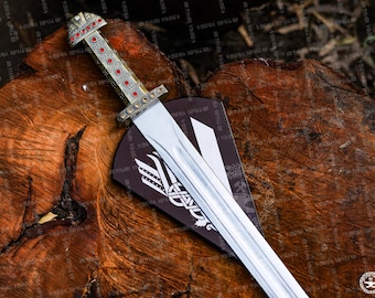 Handmade King Ragnar Lothbrok Viking Sword - Handcrafted Authentic Norse Replica with Scabbard,Perfect For  Collectors and Special Occasions