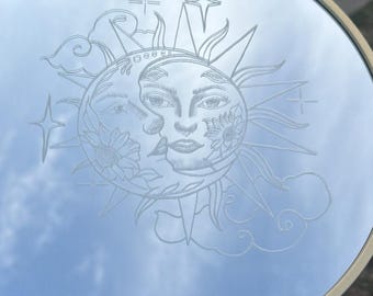 HAND ENGRAVED MIRROR