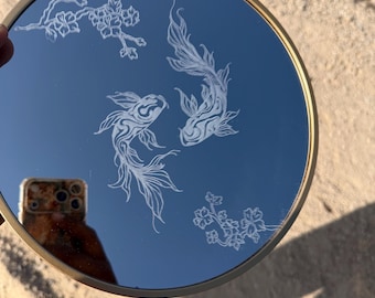 ESPEJO GRABADO A MANO