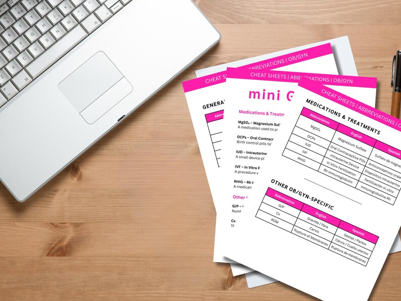 OB-GYN Abbreviations Cheat Sheet: Medical Terms (printable PDF) - Etsy