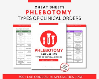 Phlebotomy Nursing Study Cheat Sheets – Clinical Lab Values Reference for Nurses (PDF)