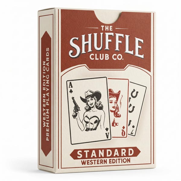 Baraja de cartas del Oeste vintage: Baraja de póker vaquero de Shuffle Club Co.