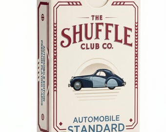 Cartas de coches icónicos: ilustraciones de automóviles clásicos, juego de viajes