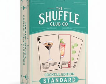 Cocktail Recipe Playing Cards Deck – Illustrated 52 Drink Recipes, Bartender Gift & Party Game