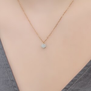 Blue Agate Druzy Stone Pendant Something Blue Necklace