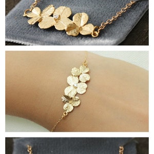 Gold Flower and Rhinestone Bracelet image 4