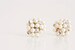 Wedding Jewelry Pearl and Rhinestone Cluster Stud Bridesmaid Earrings 