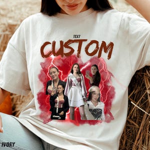 Comfort Colors Custom Face Shirt, Custom Photo T-Shirt, Funny Custom Gift, Bootleg Rap Girlfriend Shirt, Personalize Bootleg Custom Shirt