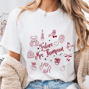 Custom Future Mrs Shirt, Bachelorette Party Shirt, Personalized Bridal Shirt, Newly Engaged Gift, Bridal Party Gift, Comfort Colors