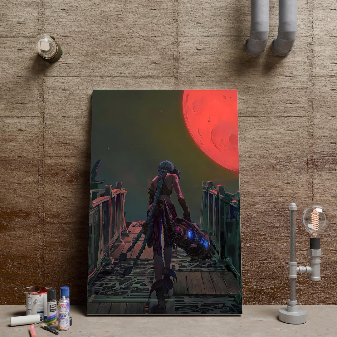 Arcane Poster, Jinx Wall Art, Arcane Wall Decor, Rolled Canvas Print ...