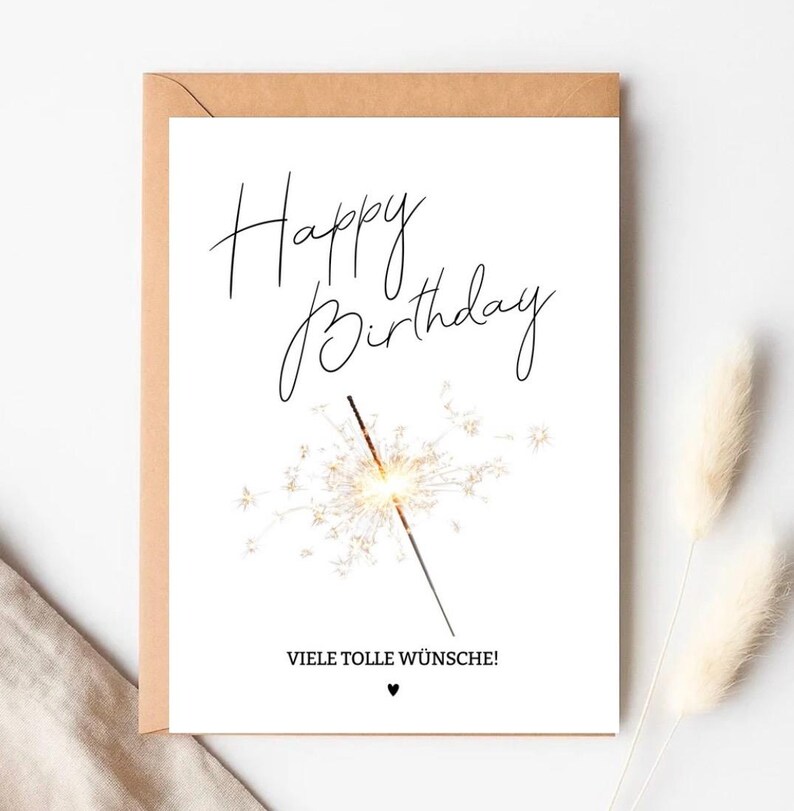 Moderne Grußkarte Geburtstag in schlichtem Design
