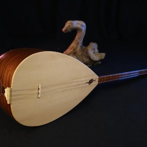 Handmade Turkish Bağlama | Professional Long Neck Saz, Mahogany & Spruce, Balanced, Full-Bodied Tone