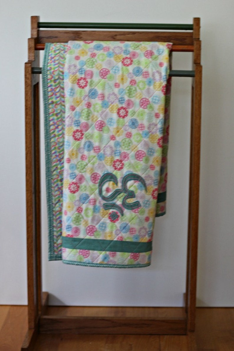 Yoga Baby Quilt Blanket or Play Mat Om Sign Baby Mandala Quilt Pastel Colors Nursery Decor Yoga Mom Shower Gift