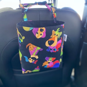 Cartoon dog trash bag can car trash bag waterproof car bin water resistant car bag cute car accessory bag cargo bag storage bag image 3