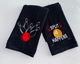 Bowler towel | bowling towel | Embroidered towel | Personalized towel | birthday gift | bowler gift | gift for bowler | Towel shiner |