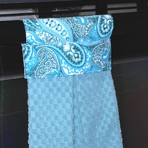 Hanging kitchen dish towel, tea towel for oven stove door handle, floral home decoration, hostess gift