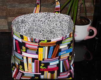 Fabric Cube Basket: Handmade Cotton Storage Organizer - clearance item