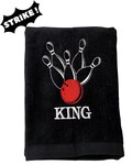 Personalized bowling towel, embroidered gift for bowling lover,