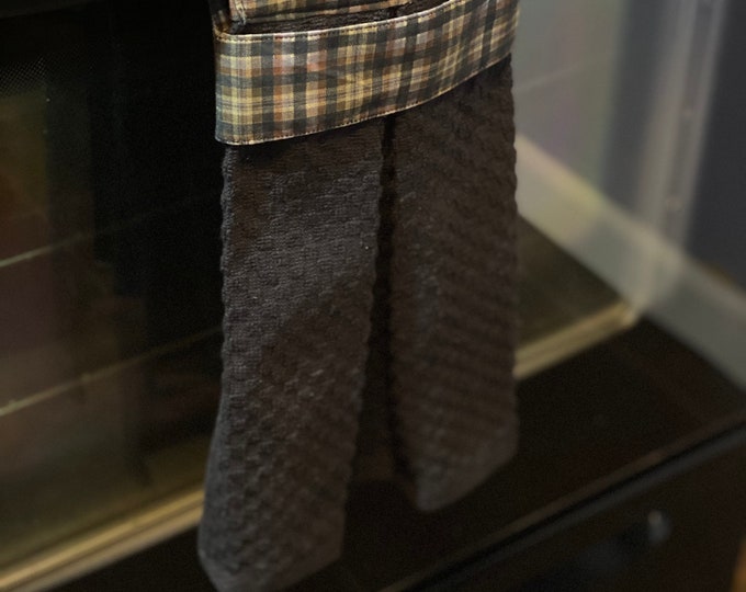 Plaid Kitchen Stove Towel Hanging Dish Towel Hanging Tea Towel Stove