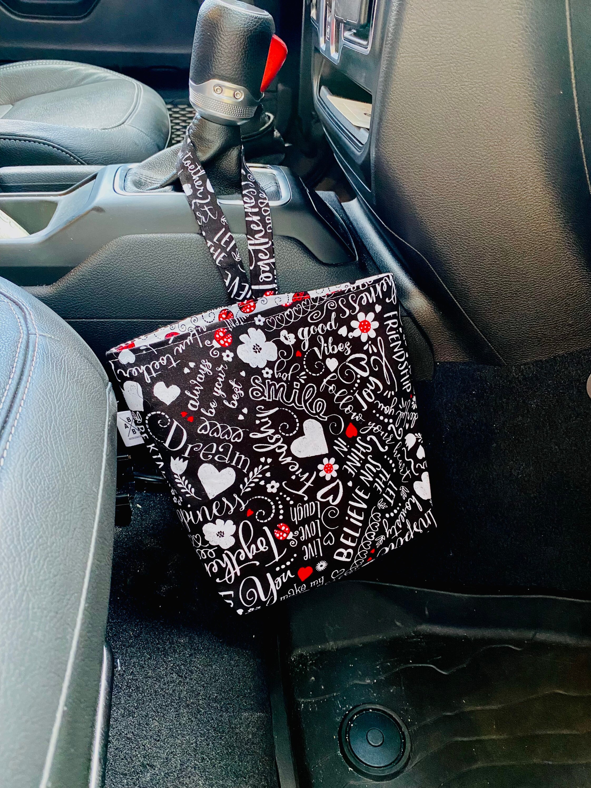 Fabric car trash bag can car trash bag garbage hanging bag Etsy