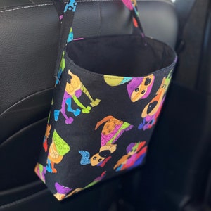 Cartoon dog trash bag can car trash bag waterproof car bin water resistant car bag cute car accessory bag cargo bag storage bag image 2