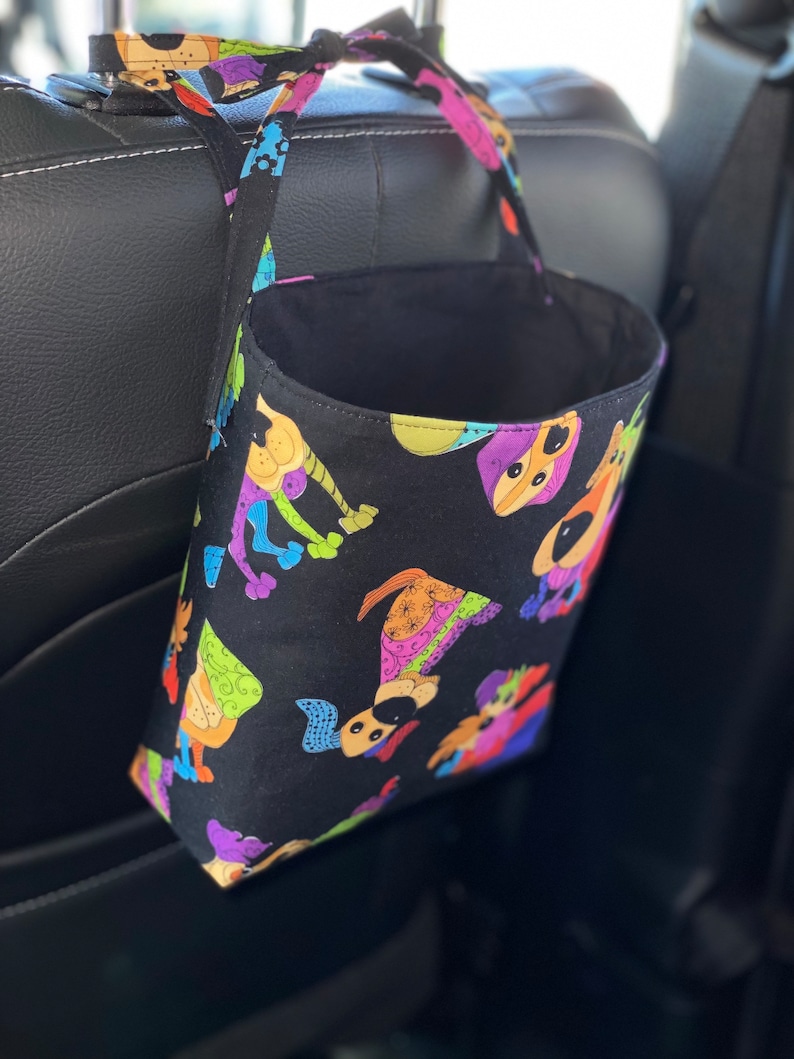 Cartoon dog trash bag can car trash bag waterproof car bin water resistant car bag cute car accessory bag cargo bag storage bag image 2