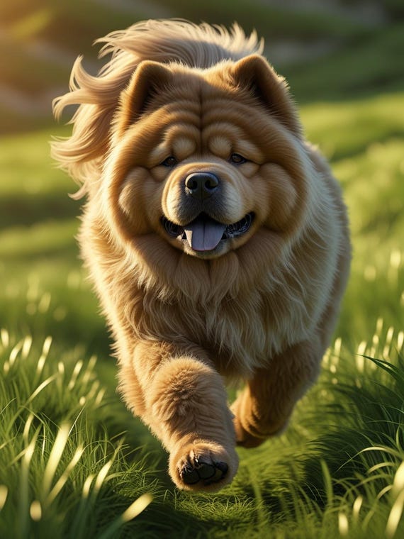 Chow Chow Dog Digital Print – Cute Pet Wall Art – Instant Download